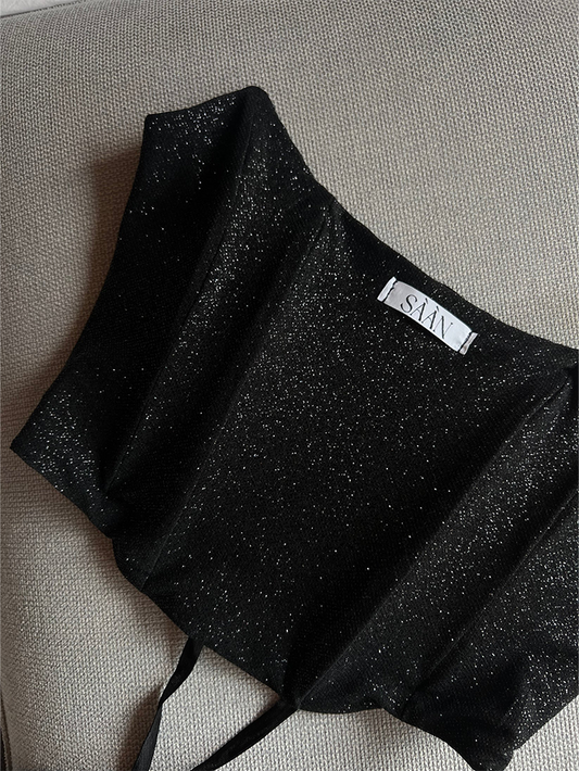 SAAN - Corsetto Shine Nero