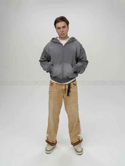 ALESSIO GIFFI - 24/7 Basic Zip Hoodie grey