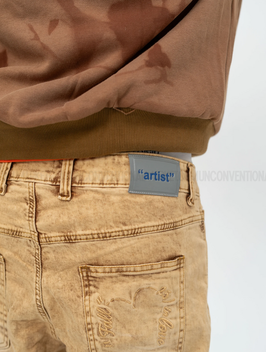 ALESSIO GIFFI - Stardust Beige Bootcut Denim