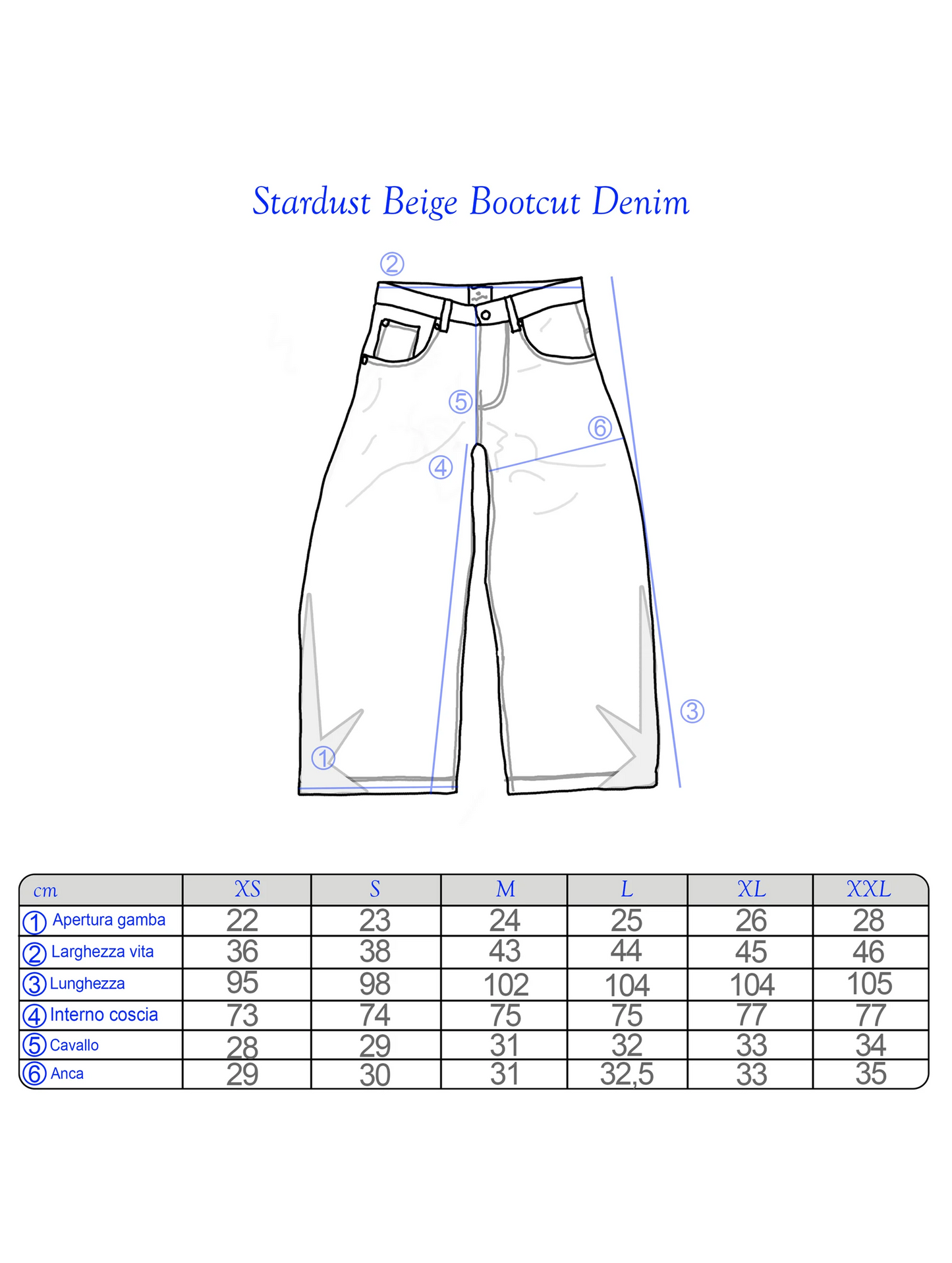 ALESSIO GIFFI - Stardust Beige Bootcut Denim