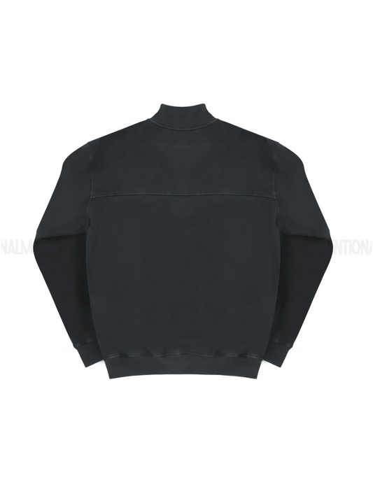 UNNATURAL Stone Washed Half Zip Sweatshirt