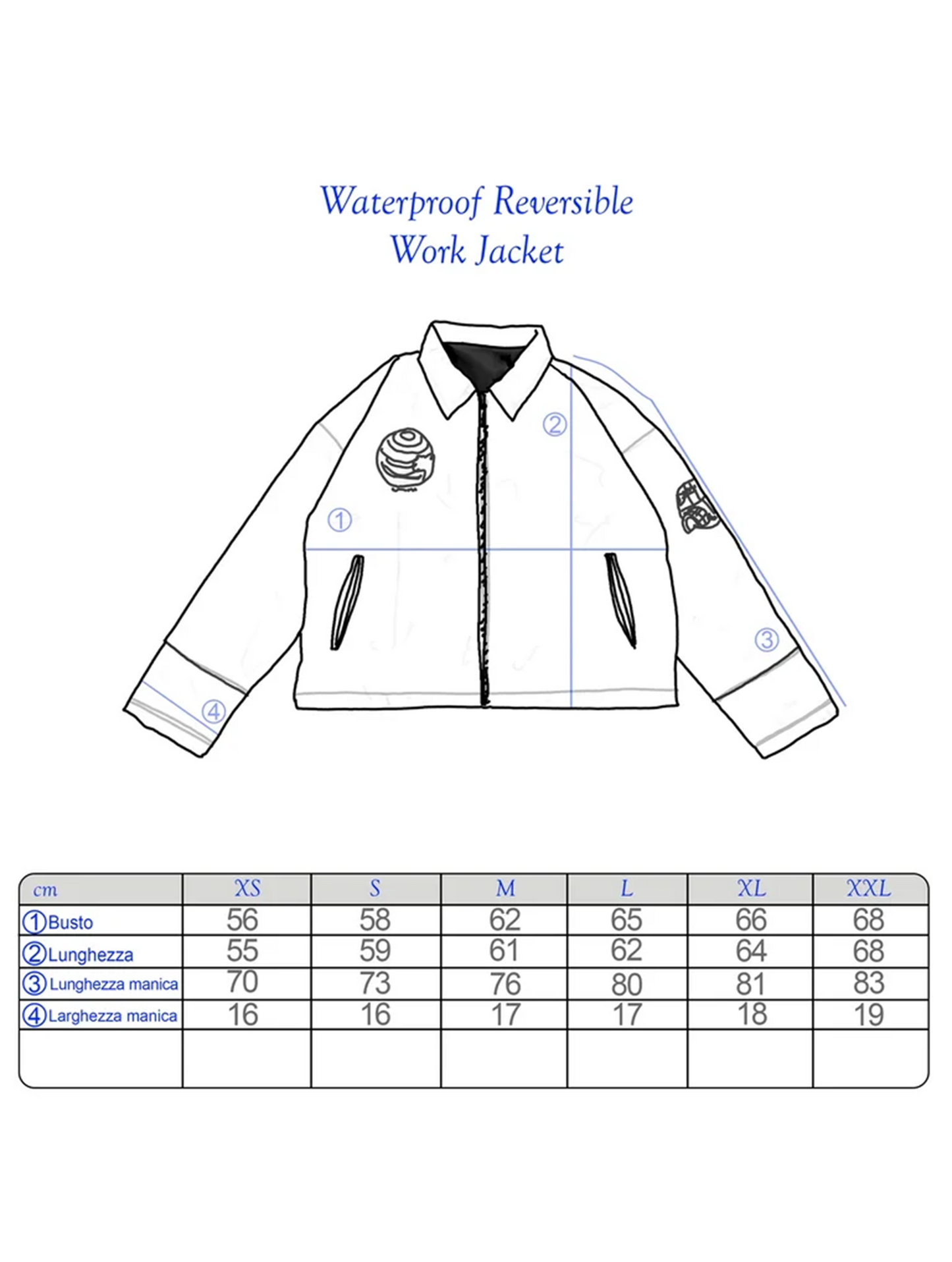 ALESSIO GIFFI - Waterproof Reversible Work Jacket - RUSTY RED