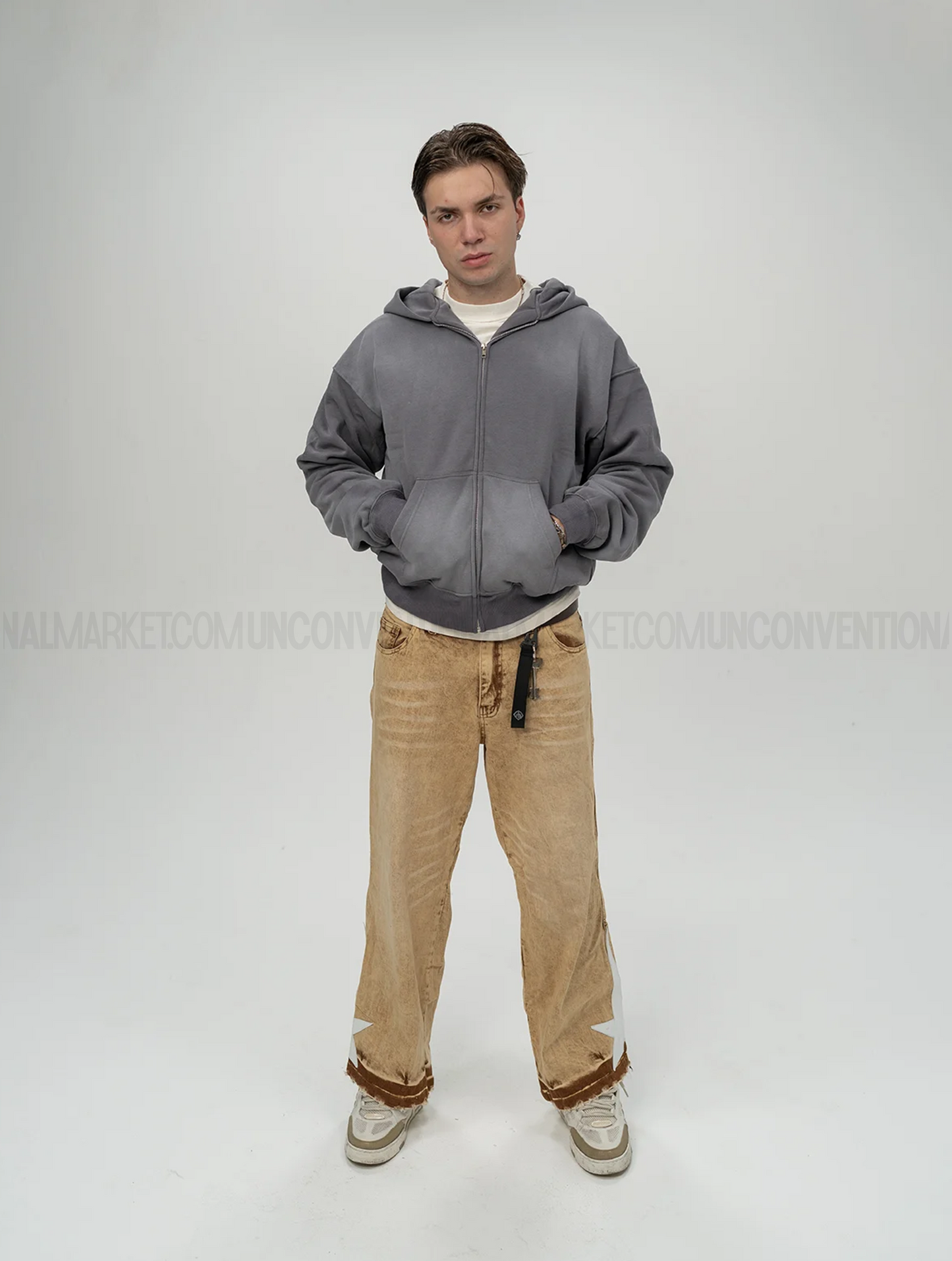 ALESSIO GIFFI - 24/7 Basic Zip Hoodie grey