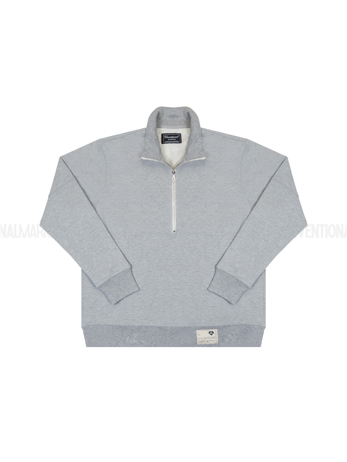 UNNATURAL GHOST WORN HALF ZIP