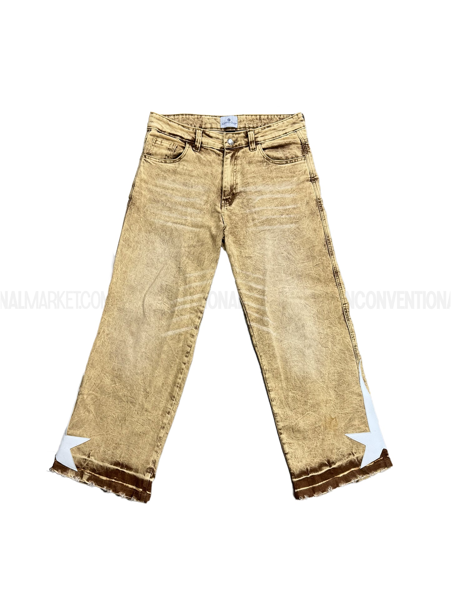 ALESSIO GIFFI - Stardust Beige Bootcut Denim