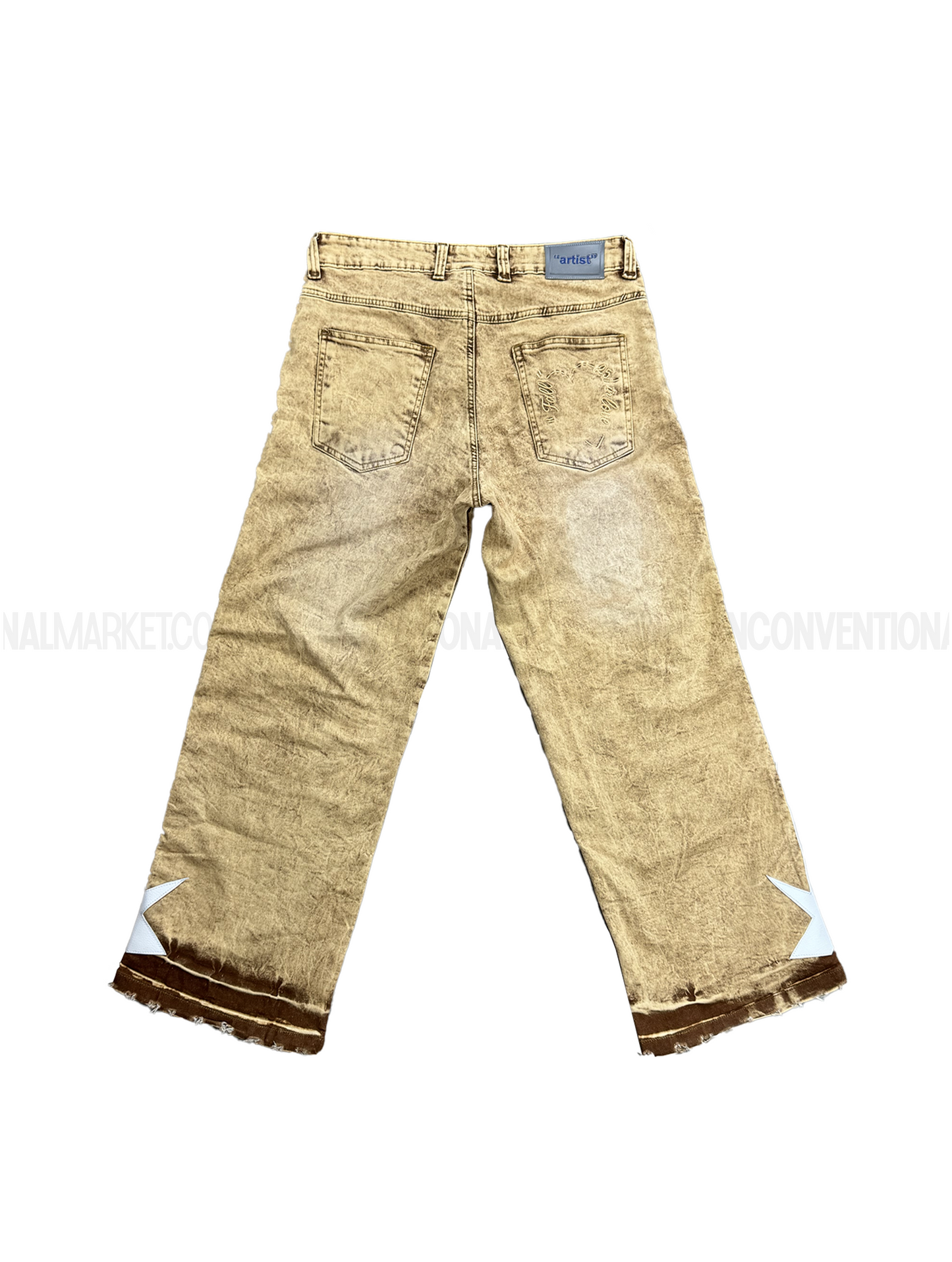 ALESSIO GIFFI - Stardust Beige Bootcut Denim