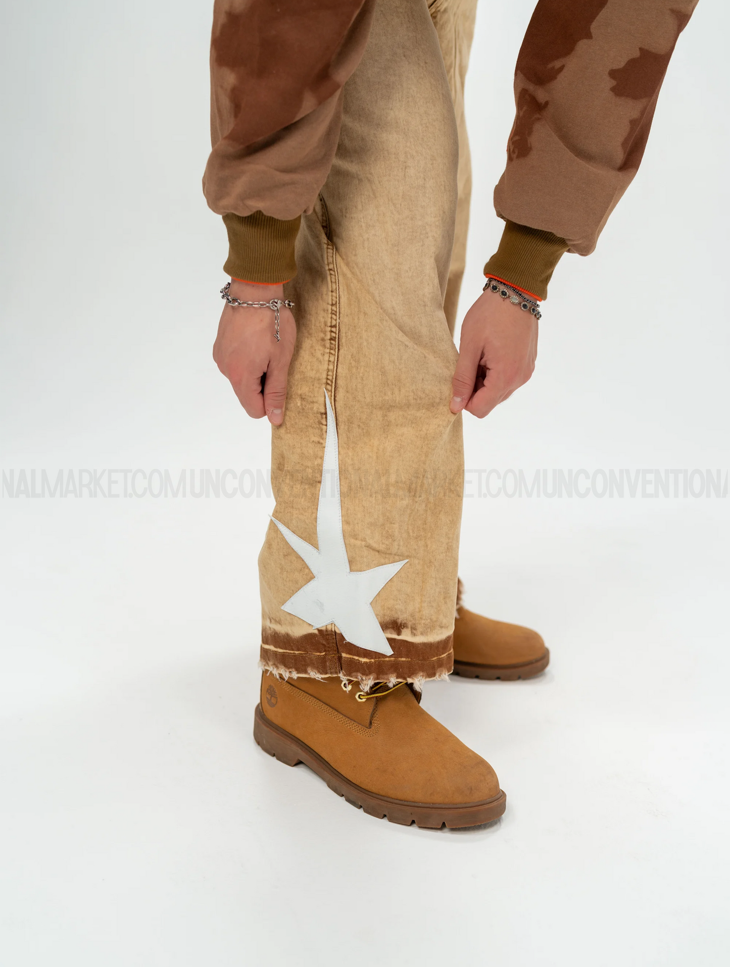 ALESSIO GIFFI - Stardust Beige Bootcut Denim