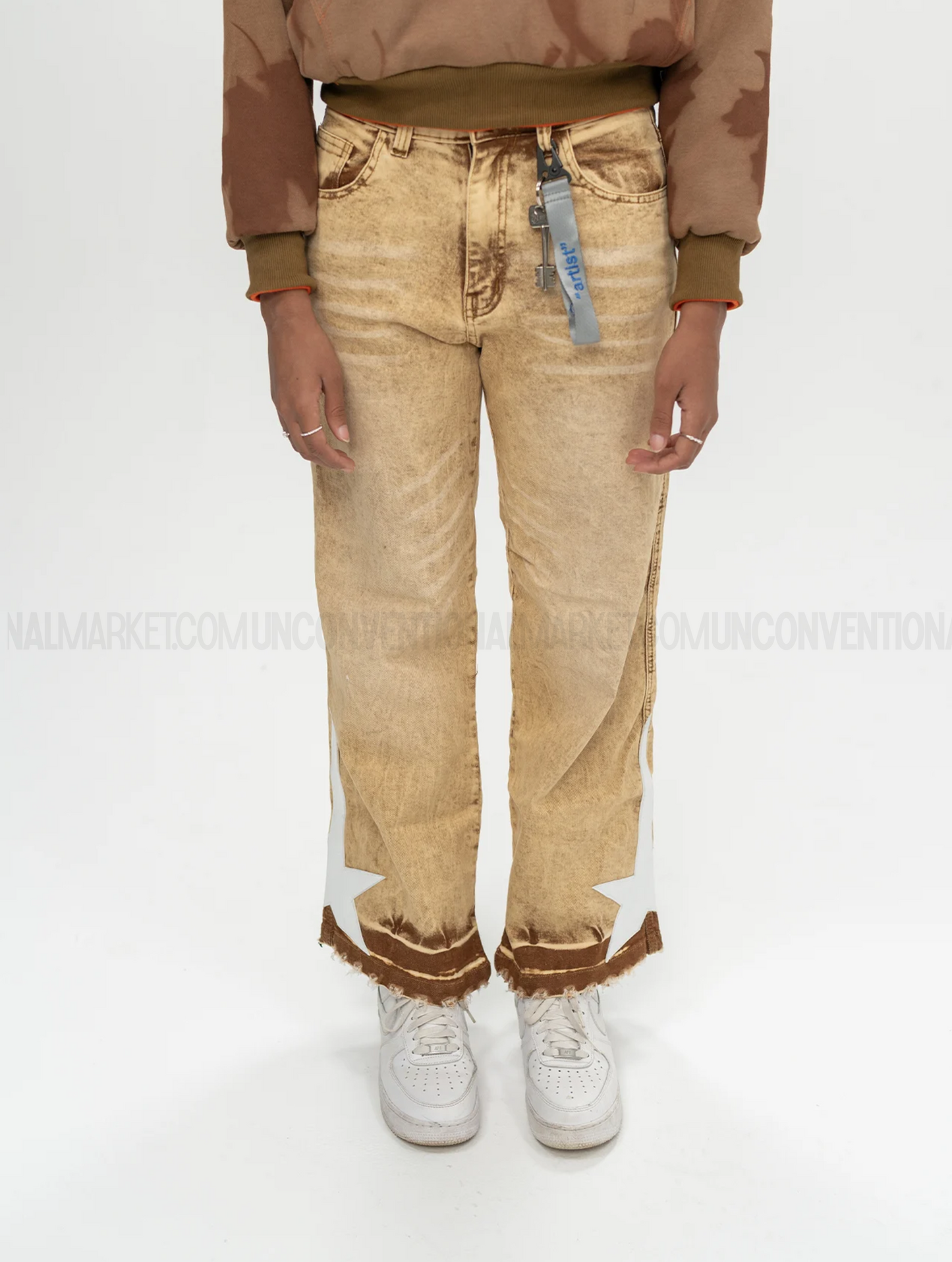 ALESSIO GIFFI - Stardust Beige Bootcut Denim