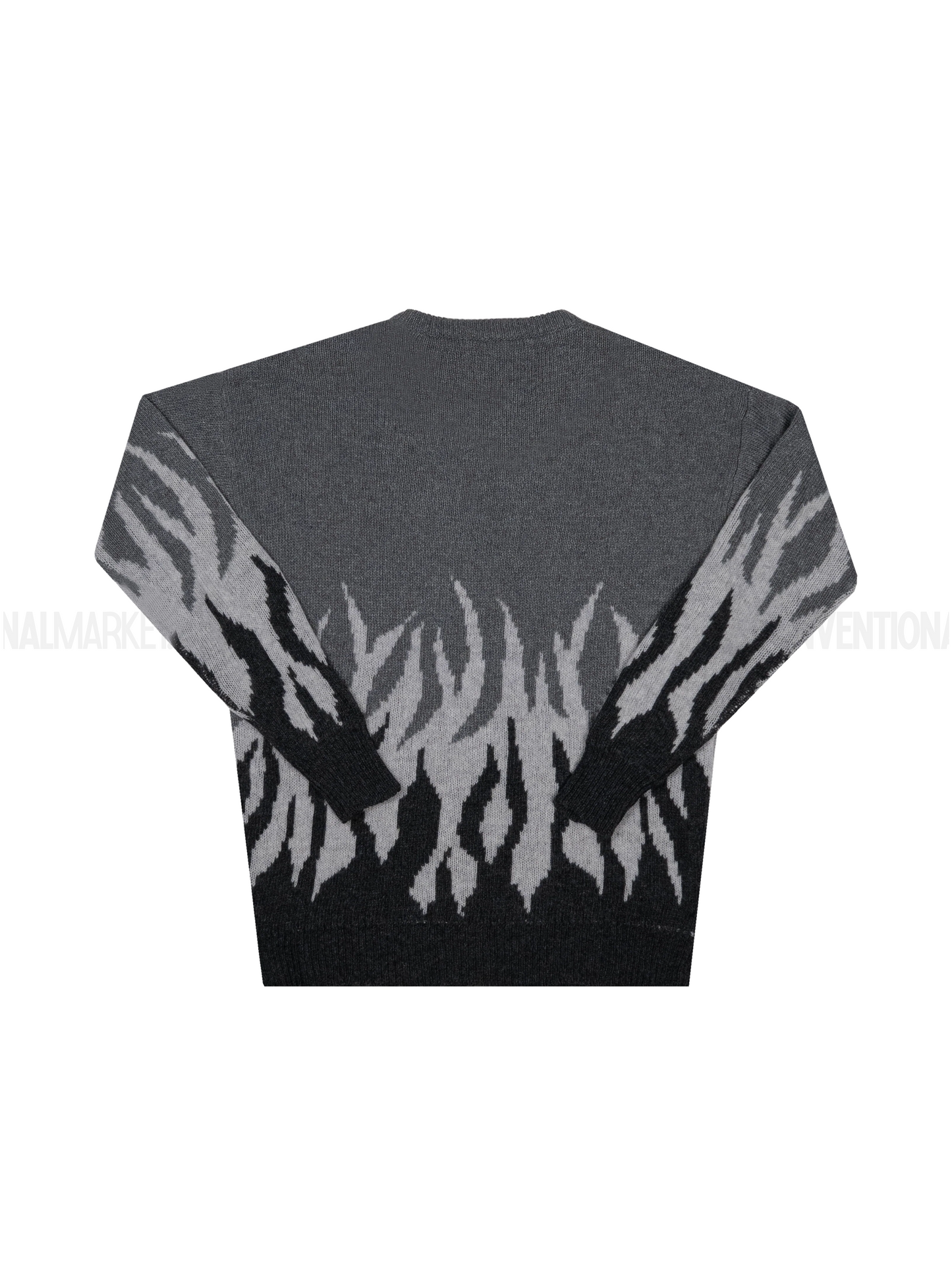 UNNATURAL Sweater Jacquard Flame Knit